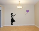 Banksy Girl Balloon Vinyl Decals Silhouette Wall Art Sticker